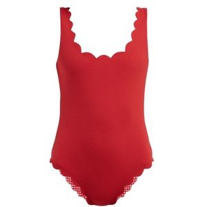 Marysia Palm Springs Scallop Edge Reversible Gingham Swimsuit